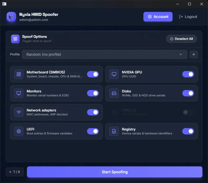 Nyxia HWID Spoofer