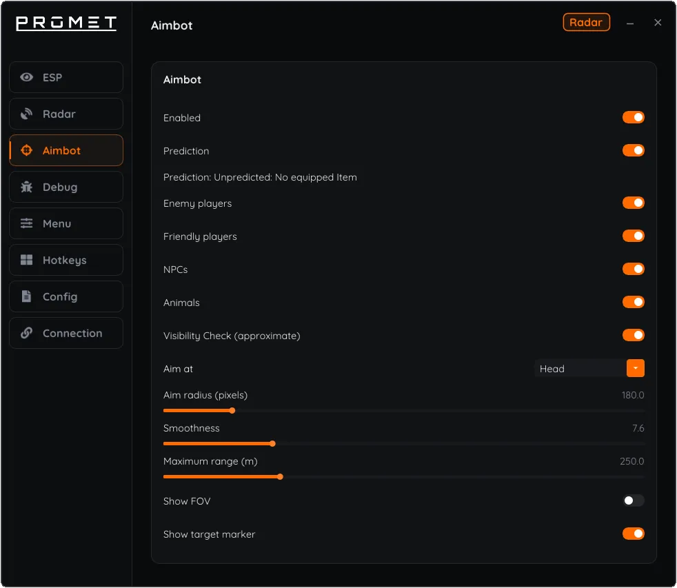 Promet DMA cheat for Rust - screenshot 5