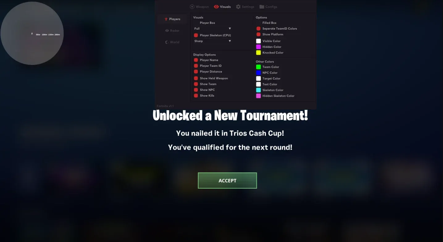 Disconnect cheat for Fortnite - screenshot 4