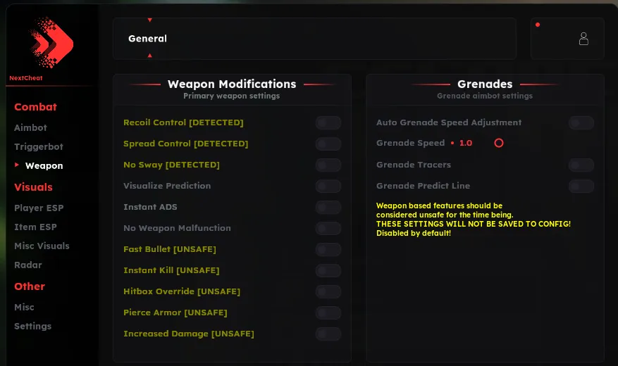 Next Pro cheat for Escape From Tarkov - screenshot 4