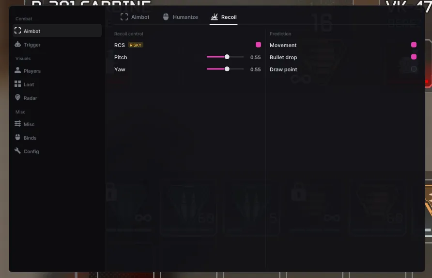Скриншот чита UDP для Apex Legends - 2