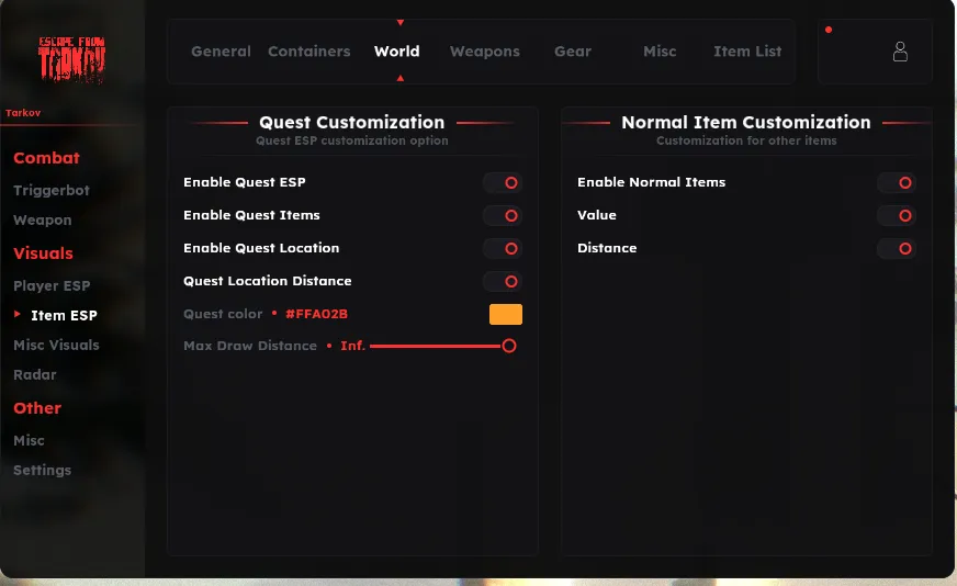 Next Lite cheat for Escape From Tarkov - screenshot 6