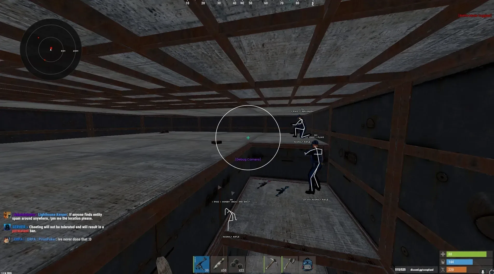 Скриншот чита Disconnect External для Rust - 4