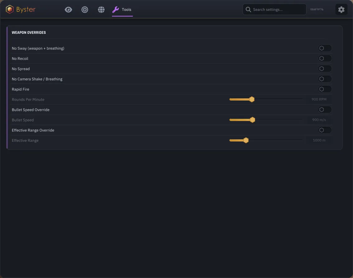 Byster cheat for Wardogs - screenshot 3