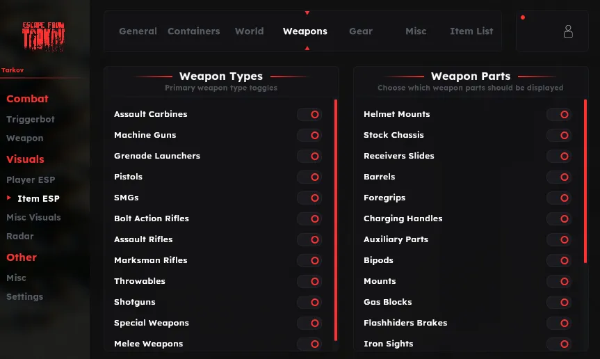 Next Lite cheat for Escape From Tarkov - screenshot 5