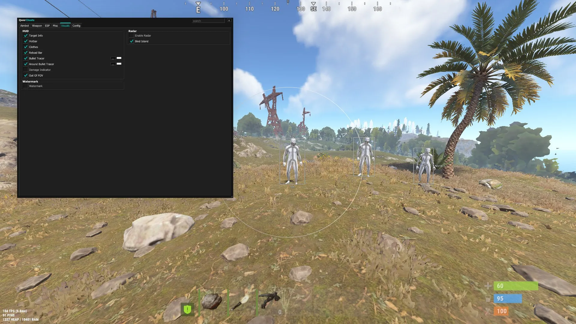 Скриншот чита Qwer для Rust - 4