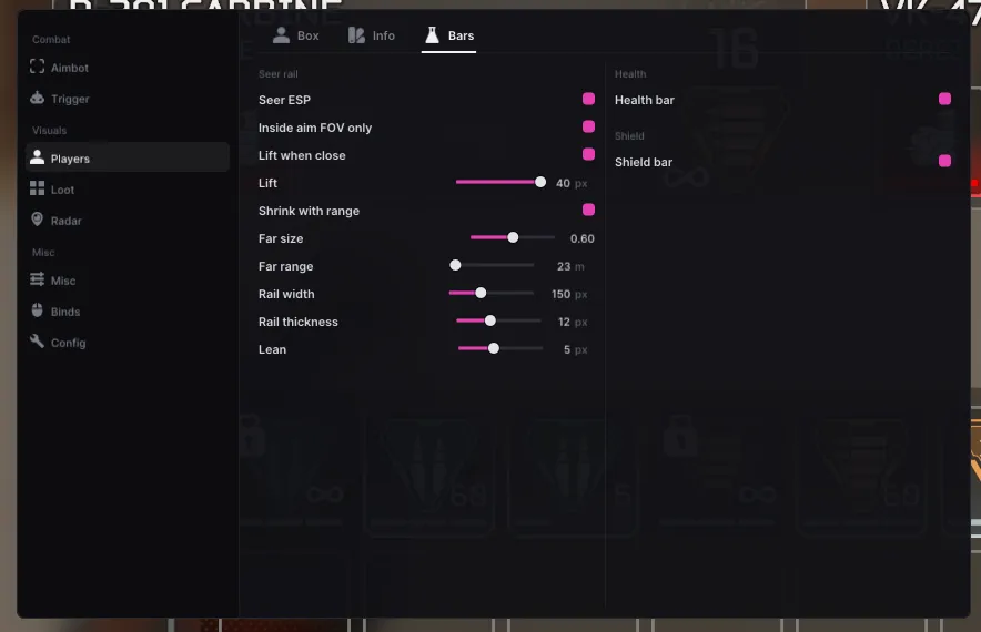 Скриншот чита UDP для Apex Legends - 5