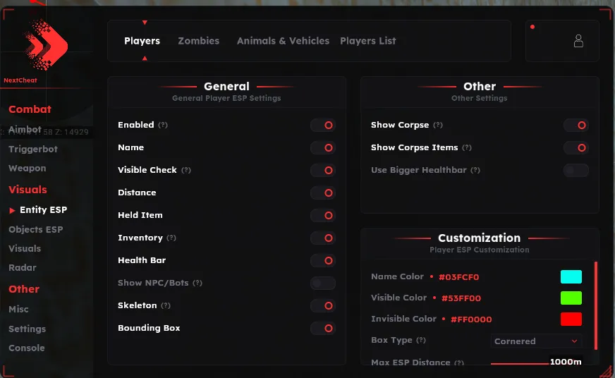 Next Pro cheat for DayZ - screenshot 3