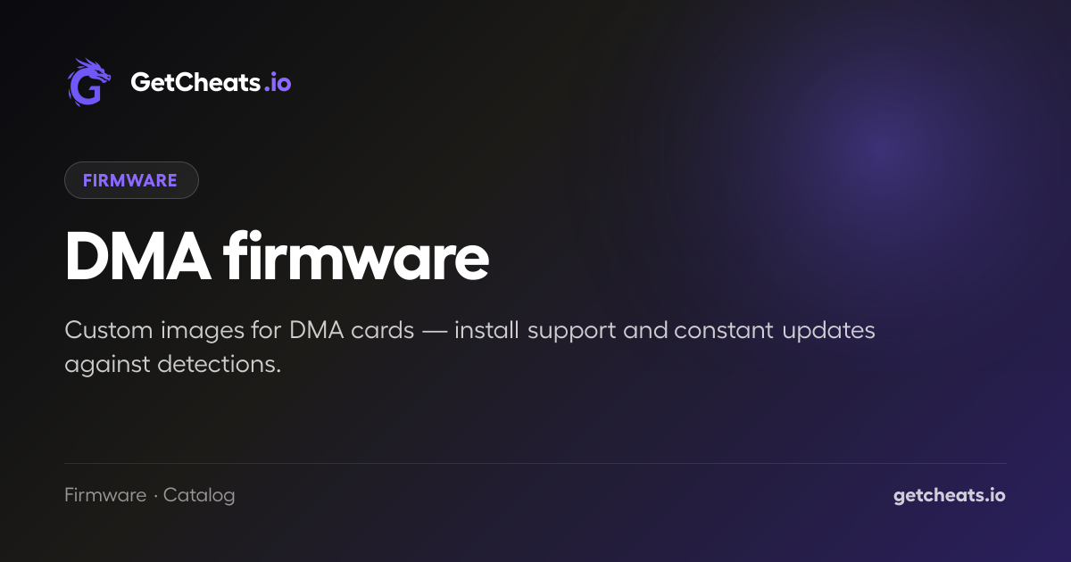 Firmware catalog — custom firmware for DMA | GetCheats.io